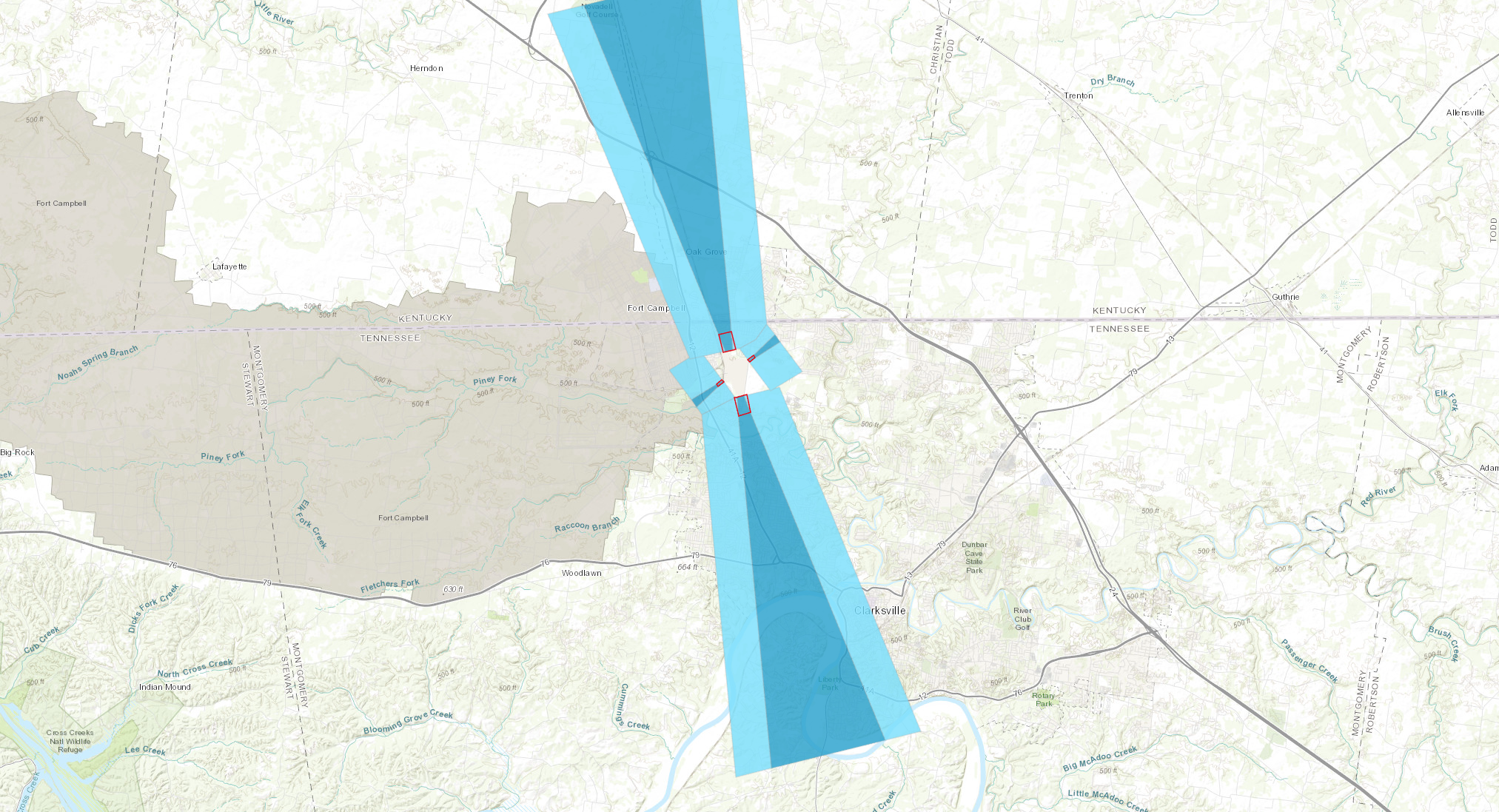 Clarksville Regional Airport overlay map image thumbnail