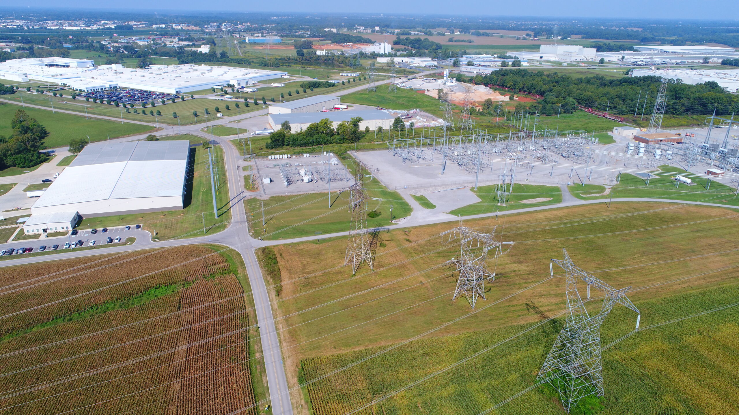 Industrial area photo from drone